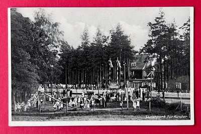 Postcard Wilschdorf near Dresden 1937 Café Waldesruh with Lunapark for children (166938