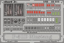 Fotograbado en color de modelos Eduard para carteles Mustang 1/32 P-51D