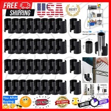 72 Pcs for 1" Post - 36 Pairs of Wire Rack Lock Clip Replacements for Metal S...
