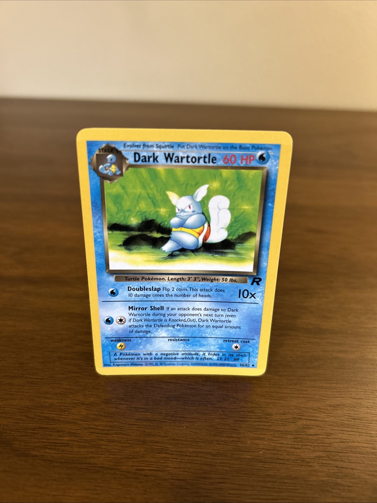 Dark Wartortle 46/82 Near Mint Team Rocket Non Holo Vintage Pokemon TCG