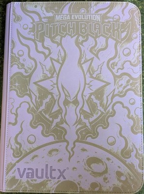 Pitch Black Pokemon Binder VaultX Laser Engraved 9 Pocket (Ready to Ship)