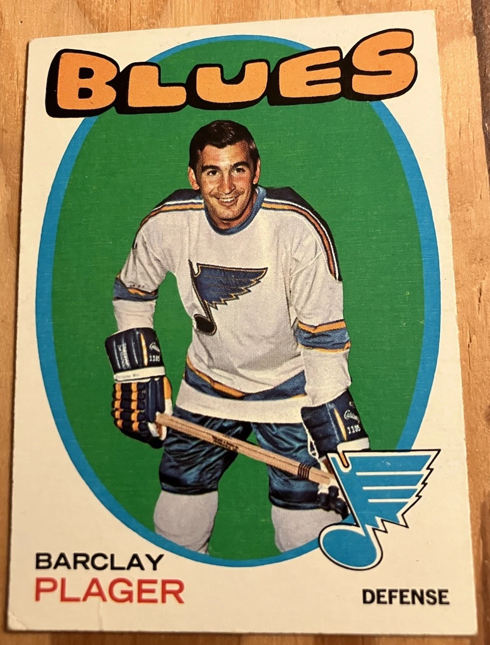 1971 Topps #66 Barclay Plager St. Louis Blues Really Nice Card