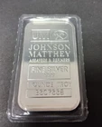 1 Troy oz Silver Bullion Johnson Matthey Assayers & Refiners .999 Fine Bar