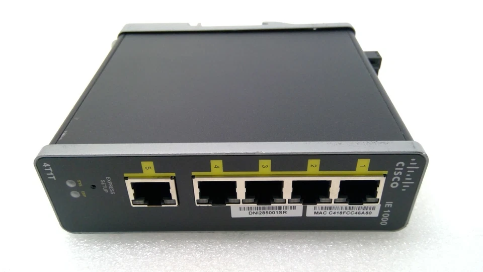 Cisco IE-1000-4T1T-LM 5-Port 10/100 Mbps Ethernet Managed Switch - Image 3 of 4