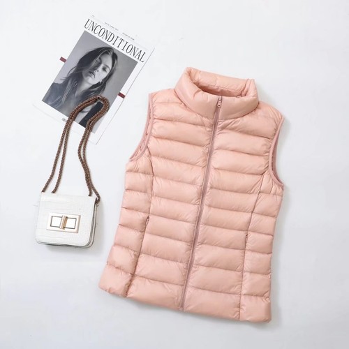 Ladies Winter Quilted Padded Puffer Pocket Zip Ultralight Down Jackets Waistcoat - Picture 17 of 21