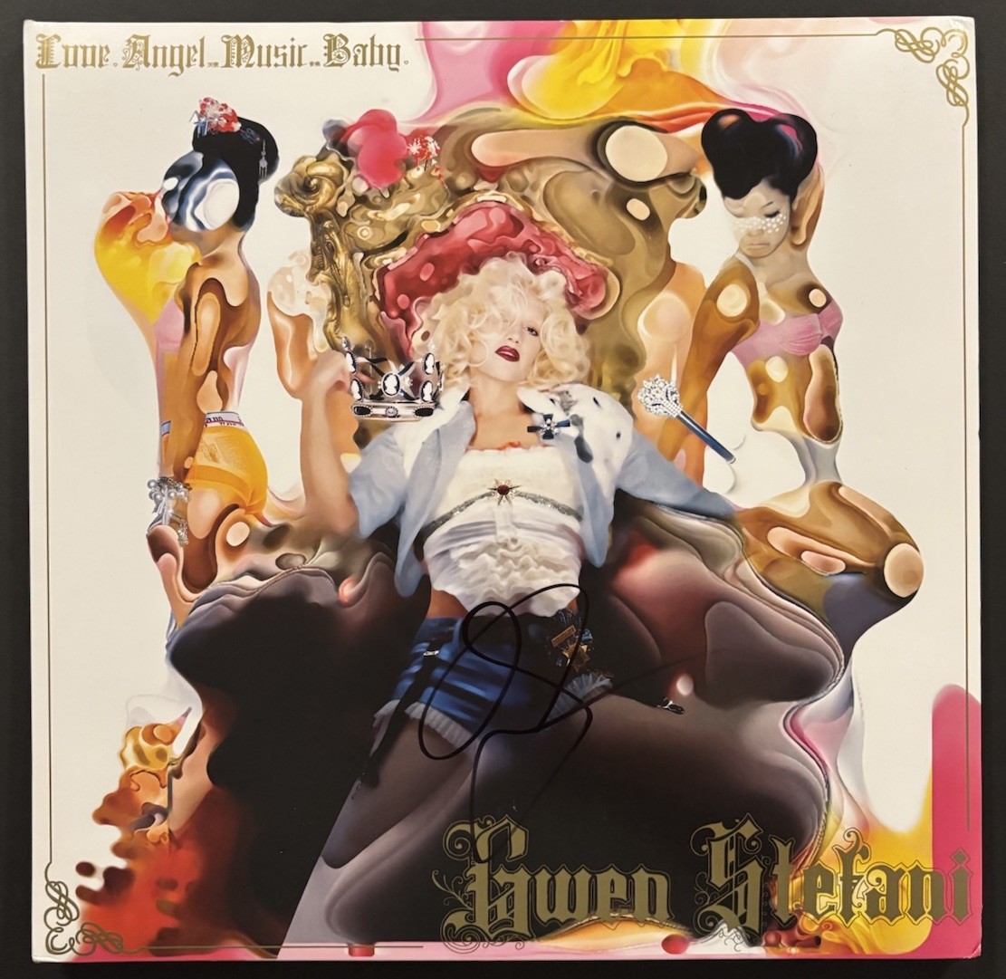 GWEN STEFANI SIGNED LOVE ANGEL MUSIC BABY VINYL LP JSA COA &num;CE03859