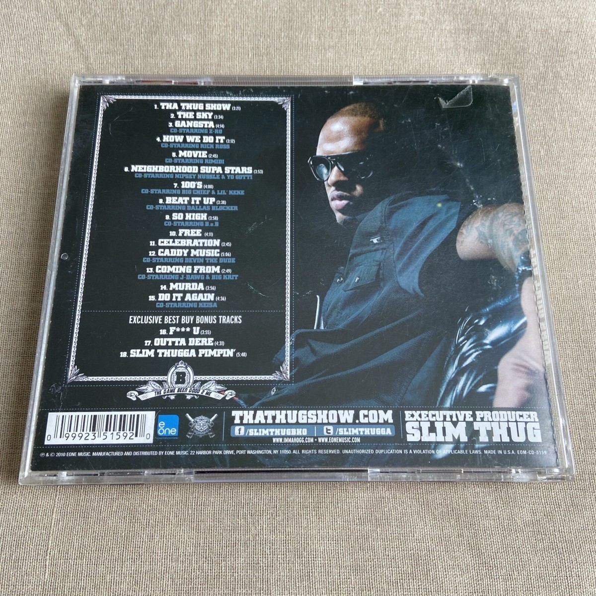 Tha Thug Show by Slim Thug (CD 2010 PA Explicit Album) Rap