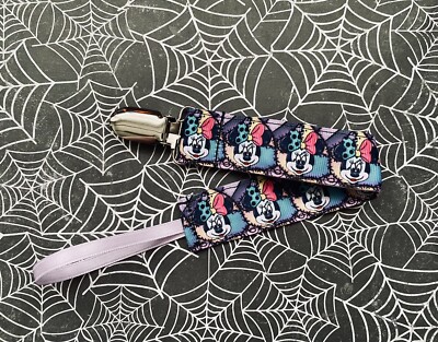 Gothic Scream Mouse Queen Halloween Baby Pacifier Clip