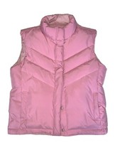 Gap Kids Girls Size XXL Pink and Plaid Down  Feathers Reversible Puffer Vest