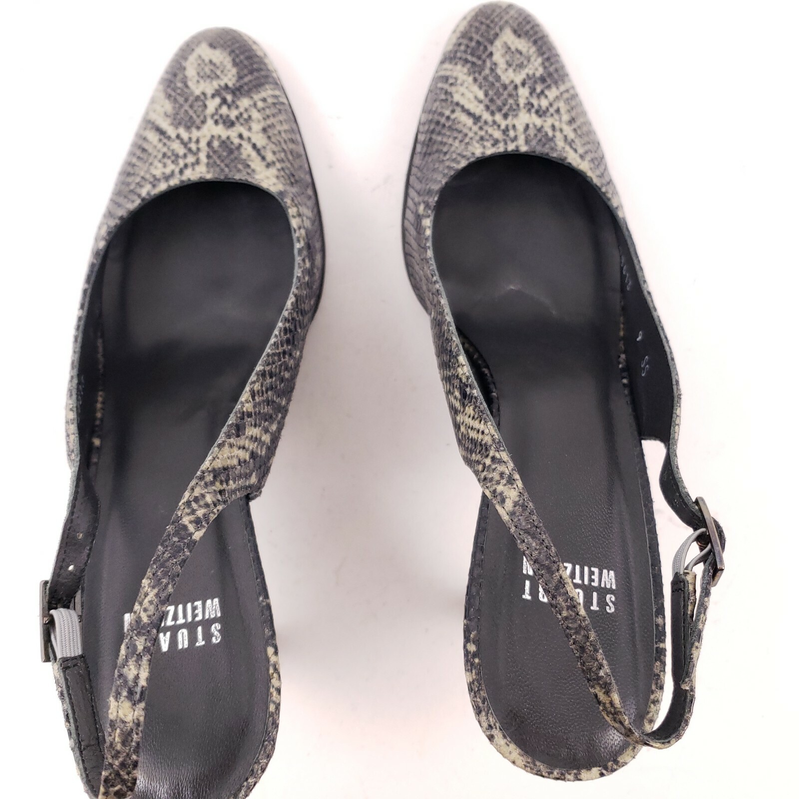 Stuart Weitzman Gray Leather Python Snakeskin Pum… - image 6