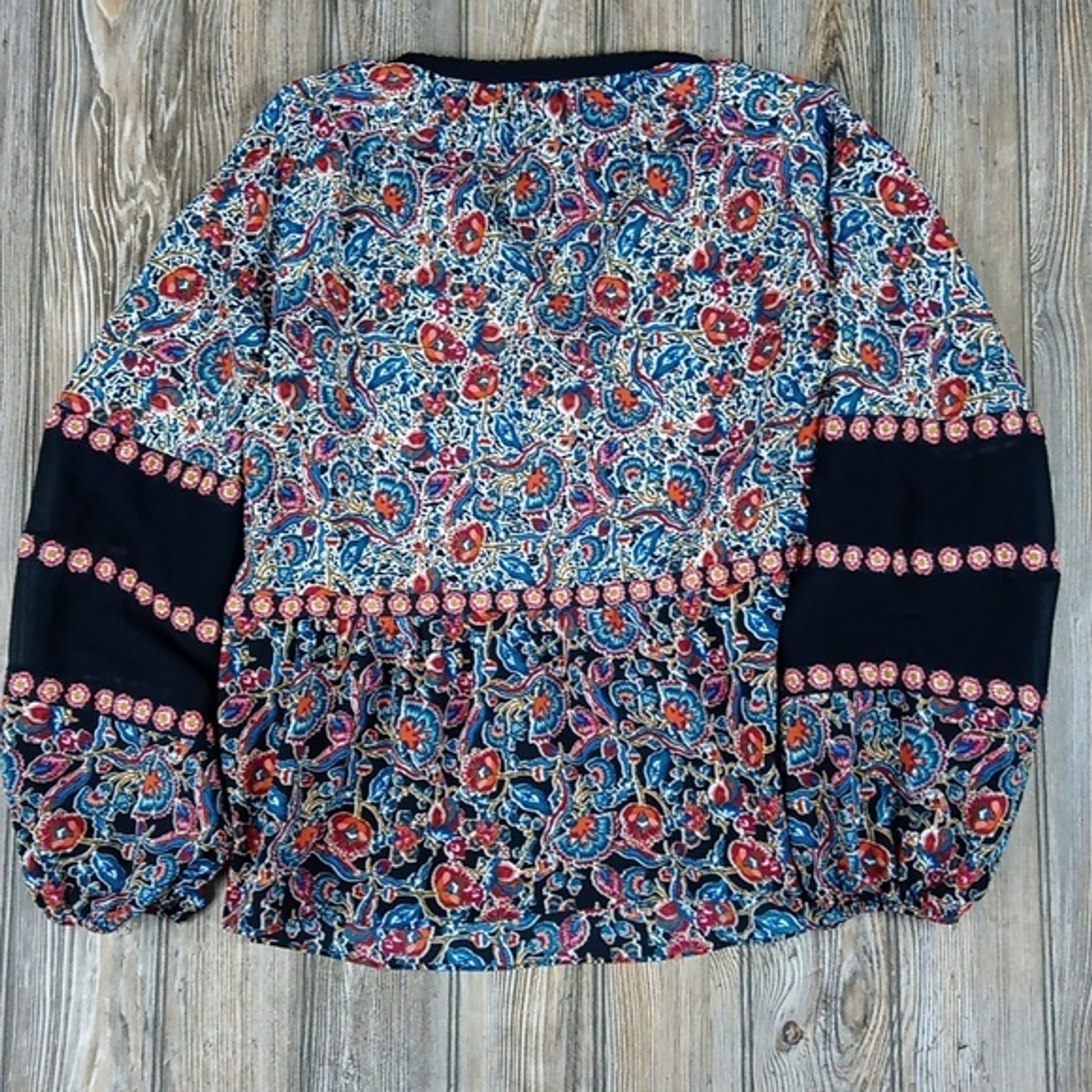 Colorful Trippy Eccentric Pattern Print Long Ball… - image 12