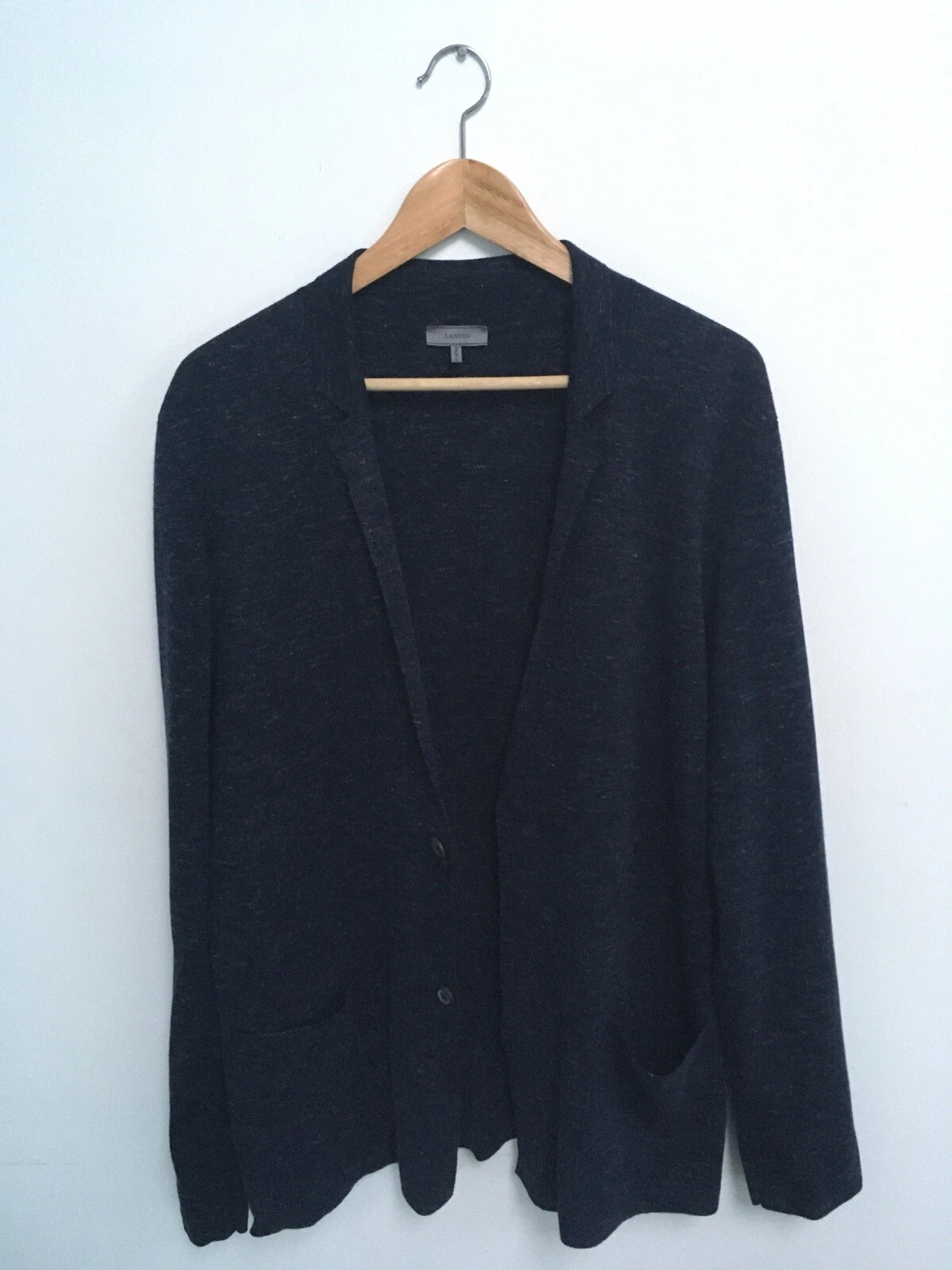 Lanvin — (Moving SALE OBO) Lanvin Marled Blue Cardigan Size Large Made In Italy NWOT