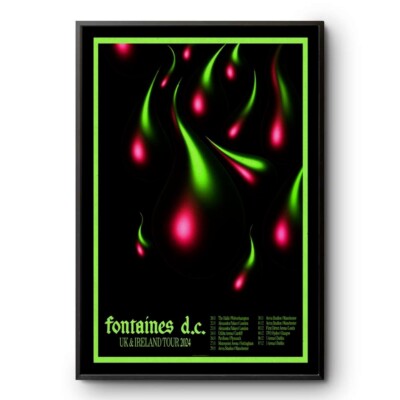 Poster Fontaines D.C UK And Ireland World Tour 2024 Poster, home decor