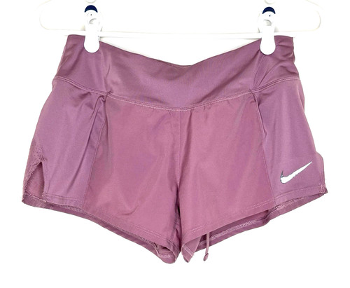 Nike Dri-Fit Women’s S Small Running shorts Lined Tie Knit Waist Mauve Pink