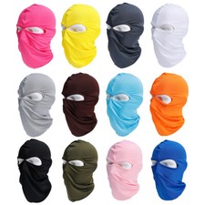 2 Holes Balaclava Ski Mask UV Protection Windproof Full Head Cover for Men Women