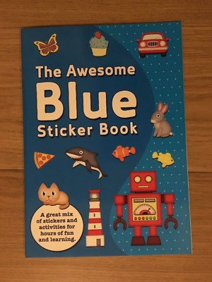THE AWESOME BLUE STICKER BOOK   - A4 SIZE PRESCHOOL STICKER BOOK -  BRAND NEW