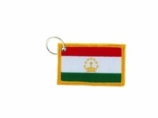Keychain embroidered patch badge flag Tajikistan Tajik