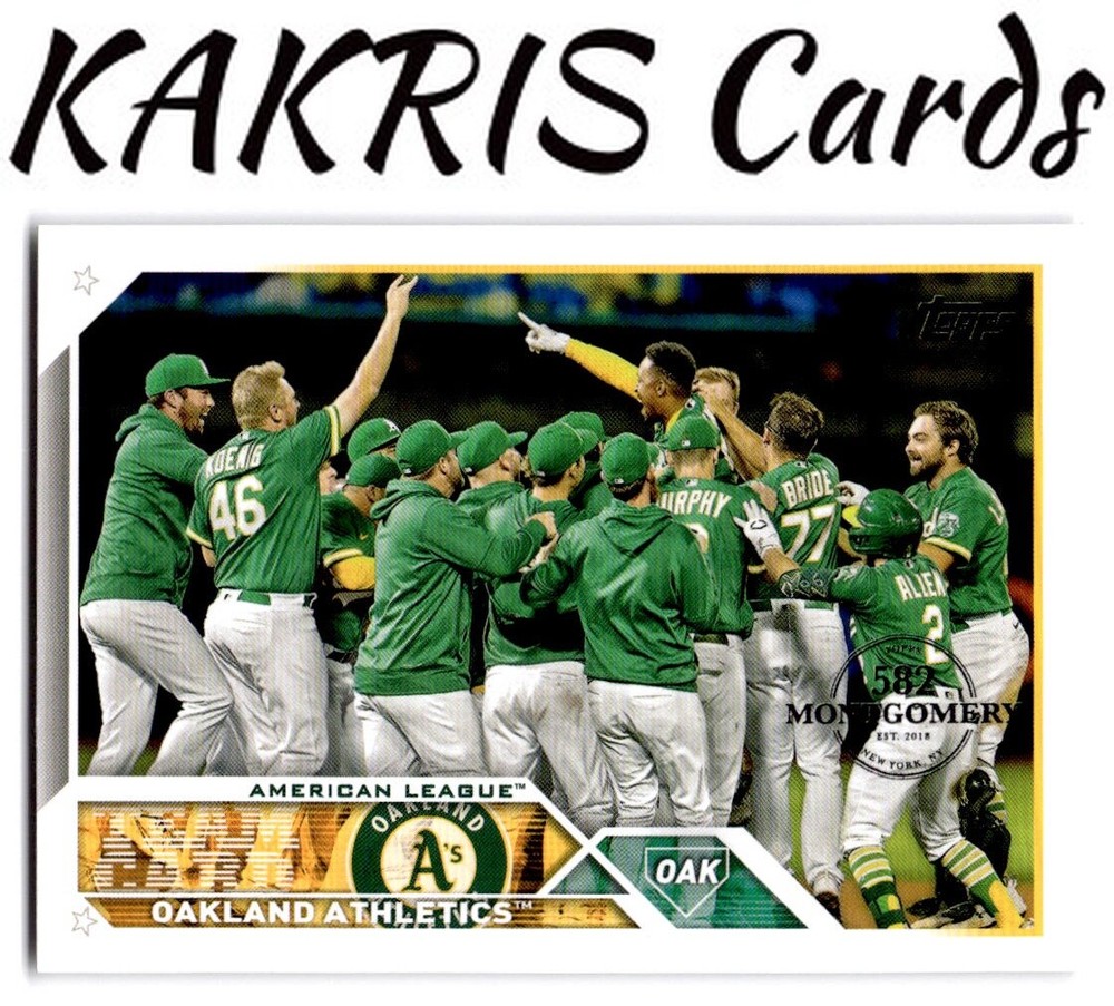 2023 Topps: 582 Montgomery Club Foil Stamped #577 Oakland Athletics