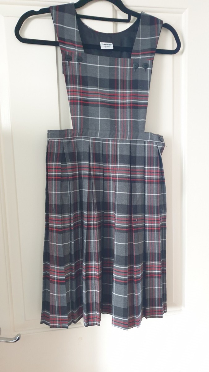 Banner Prestwick Box Pleat Tartan School Pinafore Dress Age 11