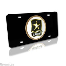 ARMY SEAL EMBLEM ON BLACK LICENSE PLATE MADE IN USA