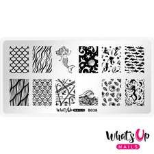 Whats Up Nails B038 Lost at Sea Stamping Plate For Stamped Nail Art Design