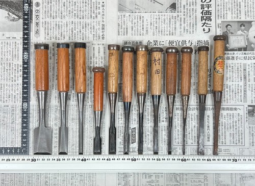 Vintage Japanese Chisel 12set Nomi /Hand Plane Saw Iron Hammer Hand Tool/d66 - Picture 5 of 21