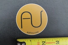 AU Fins Surfboard Fin Australia Gold Original Rare V40A Vintage Surfing STICKER