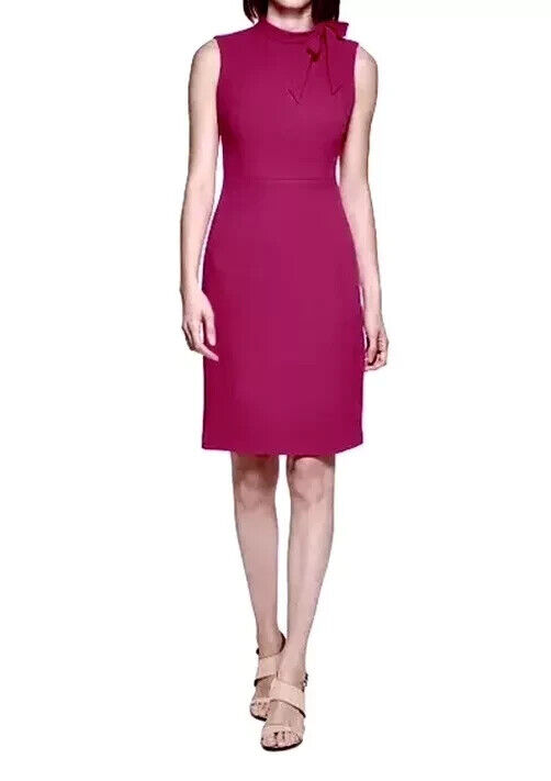 Calvin Klein CD4C1N62 Tie Neck Boysenberry Stretch Crepe Calvin Klein CD4C1N62 Tie Neck Boysenberry Stretch Crepe