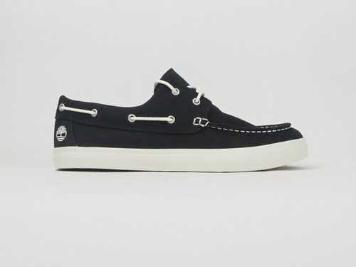 Da Uomo Timberland Union Wharf 2 Eye A1Q9F Nero Bianco Tela Scarpe da barca  casual | eBay