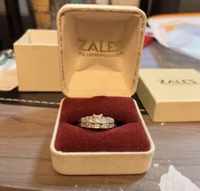 White Gold Bridal Set; Lab created stones.