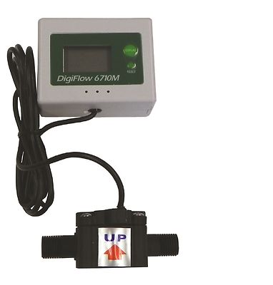 1/4'' NPT Digiflow 6710M Digital Flow Meter count up Gallons GPM 56''cable USA