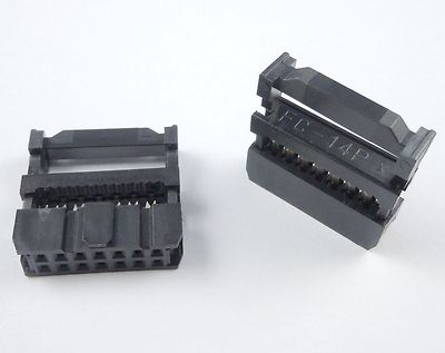 US Stock 10x FC-14P IDC 2.54mm Connector Female Header 14pin 2x7 JTAG ISP Socket