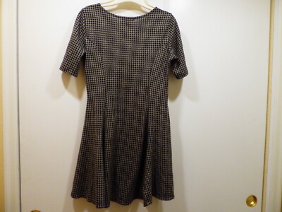 houndstooth skater dress Houndstooth Skater Dress: Black & White Party Day Dress
