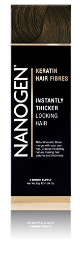 Наногенные кератиновые волокна для утолщения волос, 30 г, Средне-коричневый