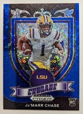 🔥 2021 Panini Prizm Ja'Marr Chase RC CRUSADE 🔵  BLUE DISCO 🔵  #162 MINT! 🔥