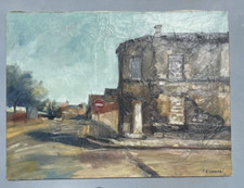 Manuel Leonardi (1961) - Huile sur toile - Signée - Ivry - Rue - 1991