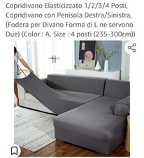 Copridivano Elasticizzato Penisola 4 Posti Destra. Aperto solo per prova