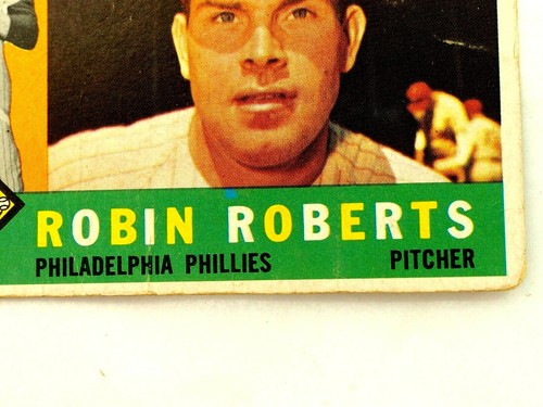 1960 Topps #264 Robin Roberts Philadelphia Phillies - Picture 3 of 5