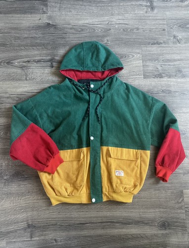 Zaful Multi Block Colour Corduroy Coat 