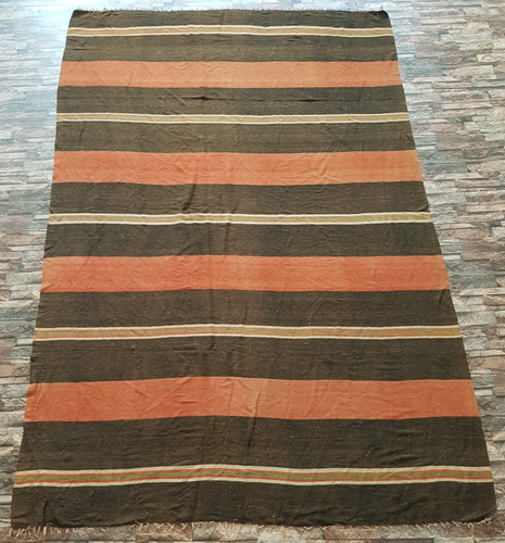 Vintage Handmade Traditional Turkish Wide Kilim Floor Rug Carpet 247x168 cm