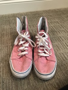 vans sk8 hi Pink With Purple Zipper 