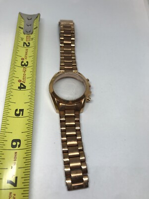 Michael Kors Rose Gold and Gold Watch Bracelet Links Petite Lexington Pavé Rose Gold-Tone Watch and Heart  main image 3