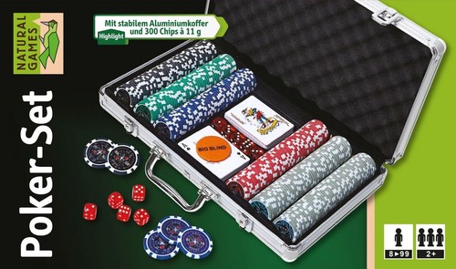 Poker Set im Alukoffer 300 Laser Chips mit Werte je 11g Hochwertiger Pokerkoffer - Picture 4 of 6