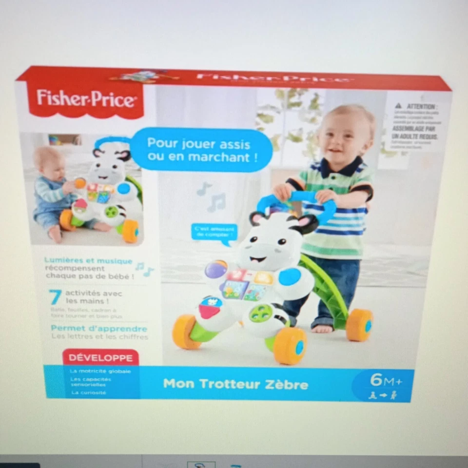 Fisher-Price Mon Trotteur Zèbre Parlant (DLD96) - Photo 4/4