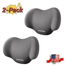 Car Seat Headrest Pillow Neck Pillow Head Support Soft Memory Foam 2-Pack