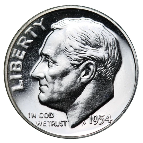 GEM PROOF 1954 Roosevelt SILVER Dime ULTRA NICE COIN!