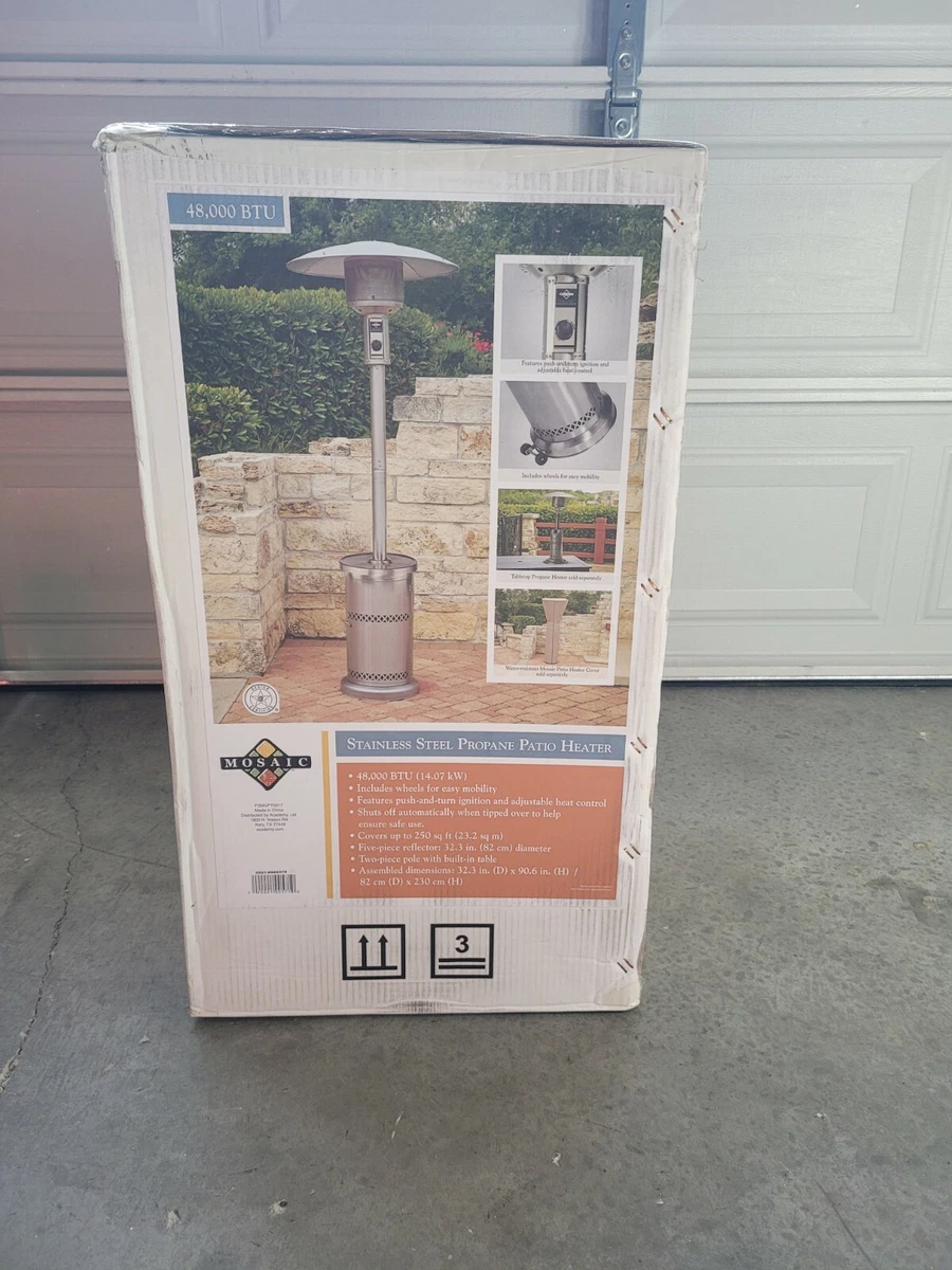 Mosaic Propane Patio Heater 48000BTU. 1 Stainless Steel | eBay