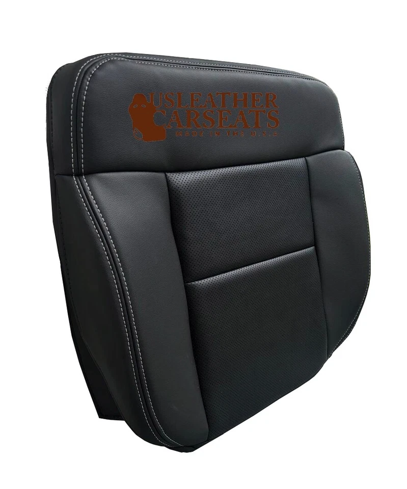 Ford F150 Lariat 2004-2008 cubierta de asiento delantera completa de cuero perforado negra Foto 3 de 4