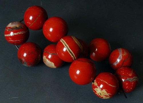 ¡Pulsera de ágata roja sangre de pollo! Brazalete de oración con cuentas - Imagen 3 de 7