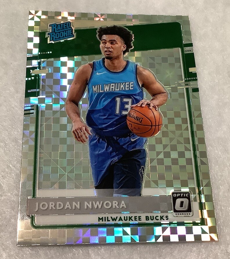 2020-21 Panini Optic Rated Rookie Checkerboard # 189 Jordan Nwora Rookie Card